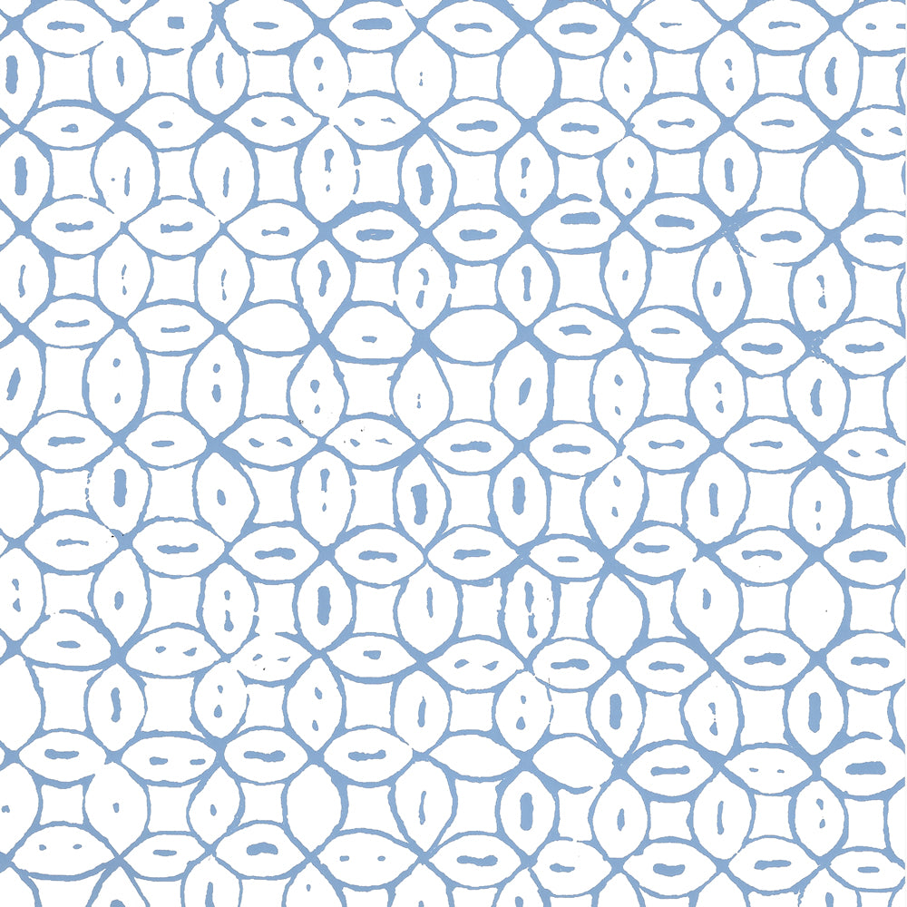 Melong Batik French Blue on White wallpaper by China Seas
