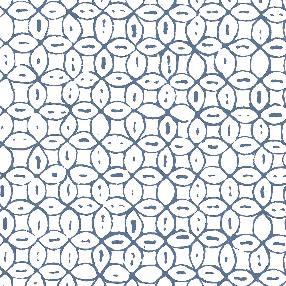 Melong Batik Navy on White wallpaper by China Seas