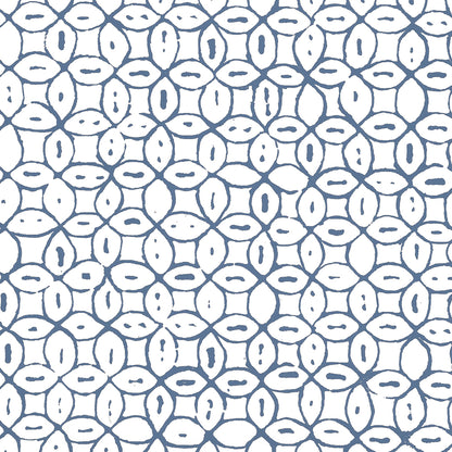Melong Batik Navy on White wallpaper by China Seas