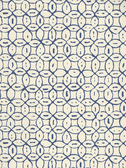 Melong Batik New Navy on Off White wallpaper by China Seas