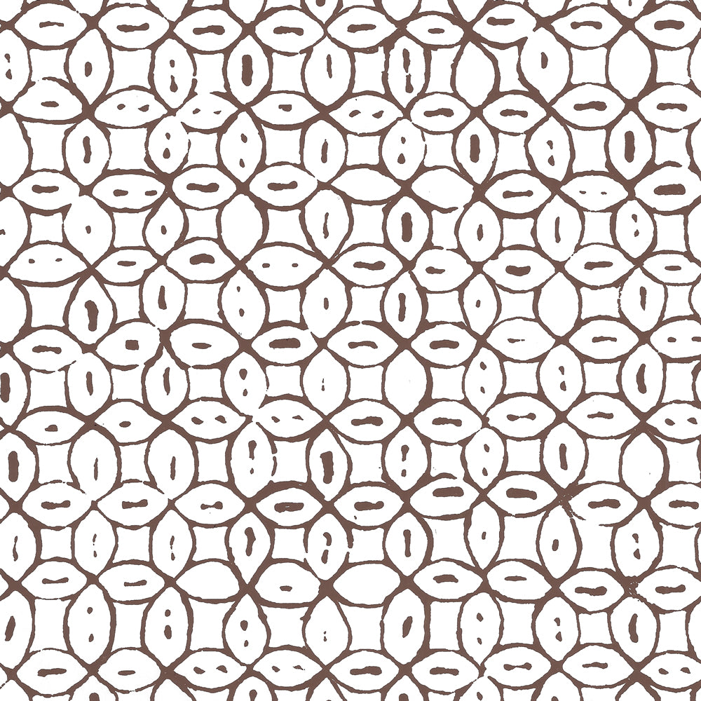 Melong Batik Brown on White wallpaper by China Seas
