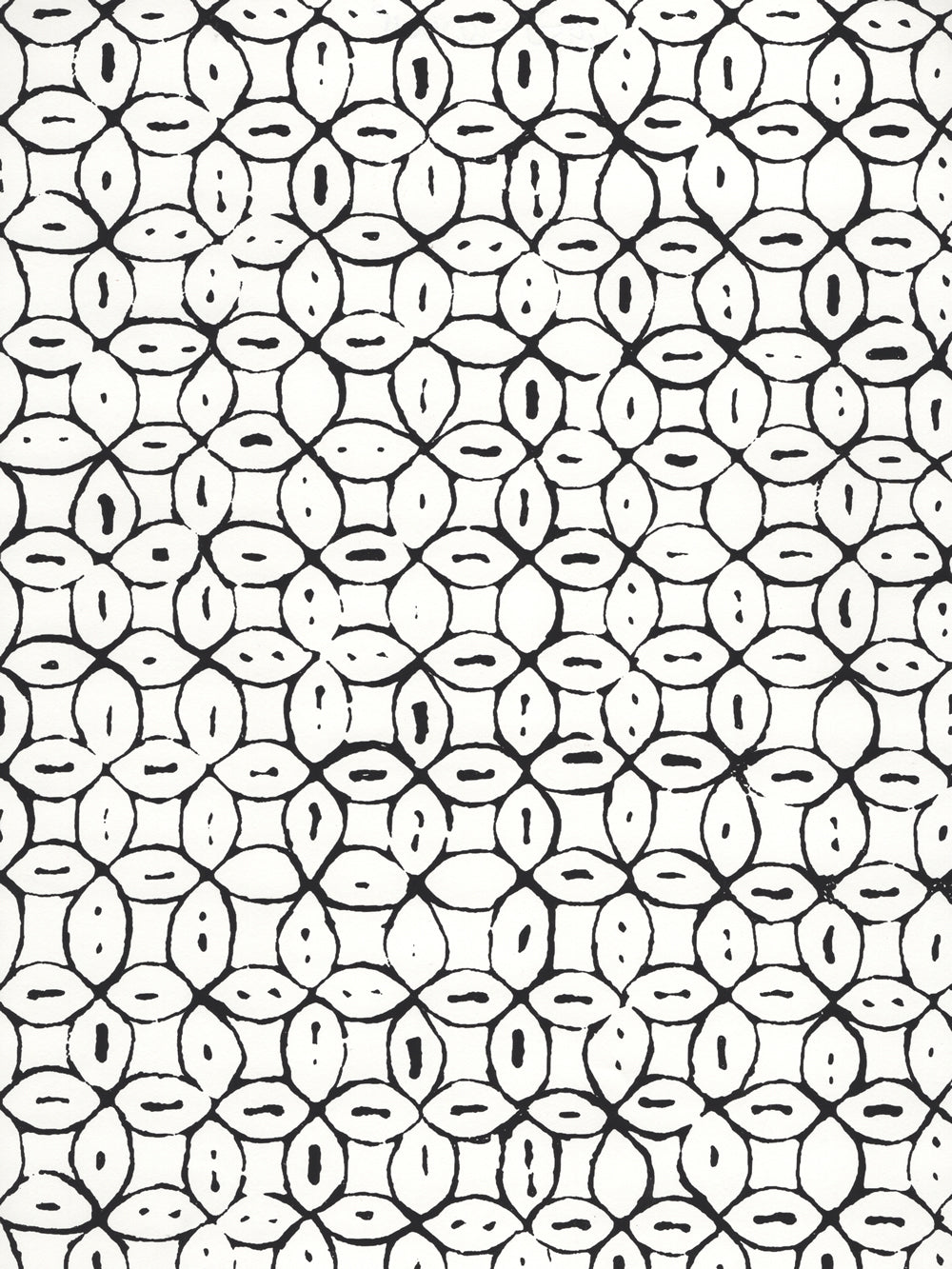 Melong Batik Black on White wallpaper by China Seas