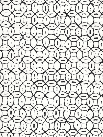 Melong Batik Black on White wallpaper by China Seas