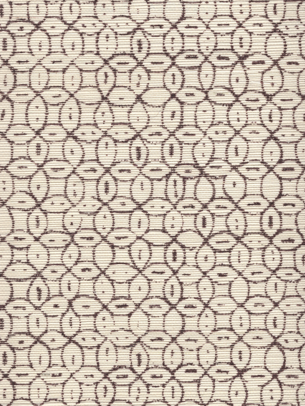 Melong Batik Brown on Cream Grasscloth wallpaper by China Seas