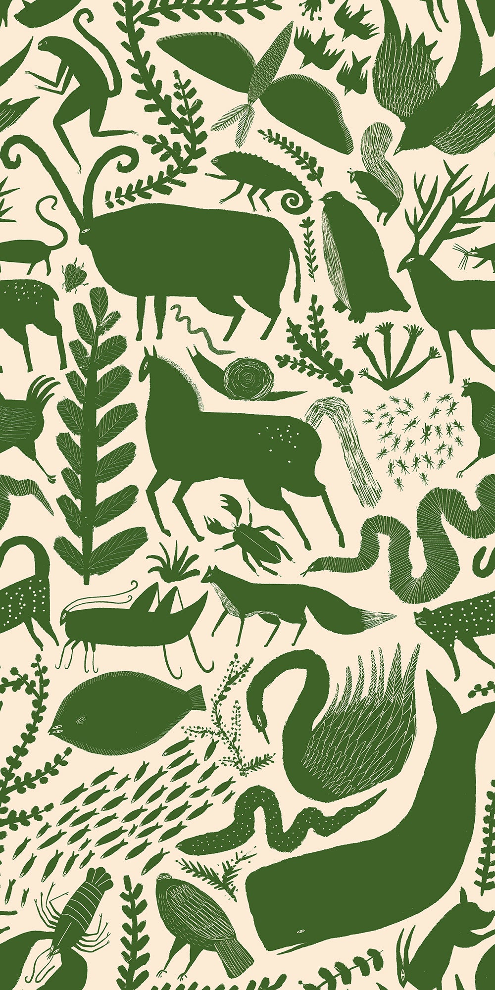 Menagerie Frog mural by Bien Fait