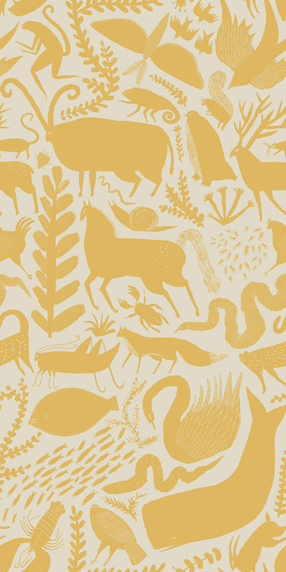 Menagerie Rabbit mural by Bien Fait