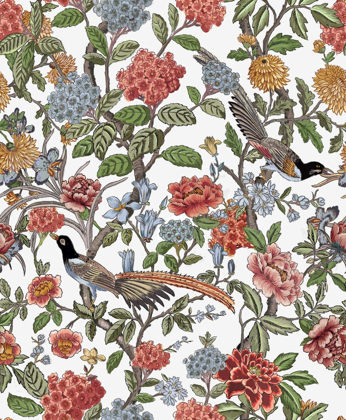 Mercedes wallpaper by Coordonné in Cisne, flat pattern view
