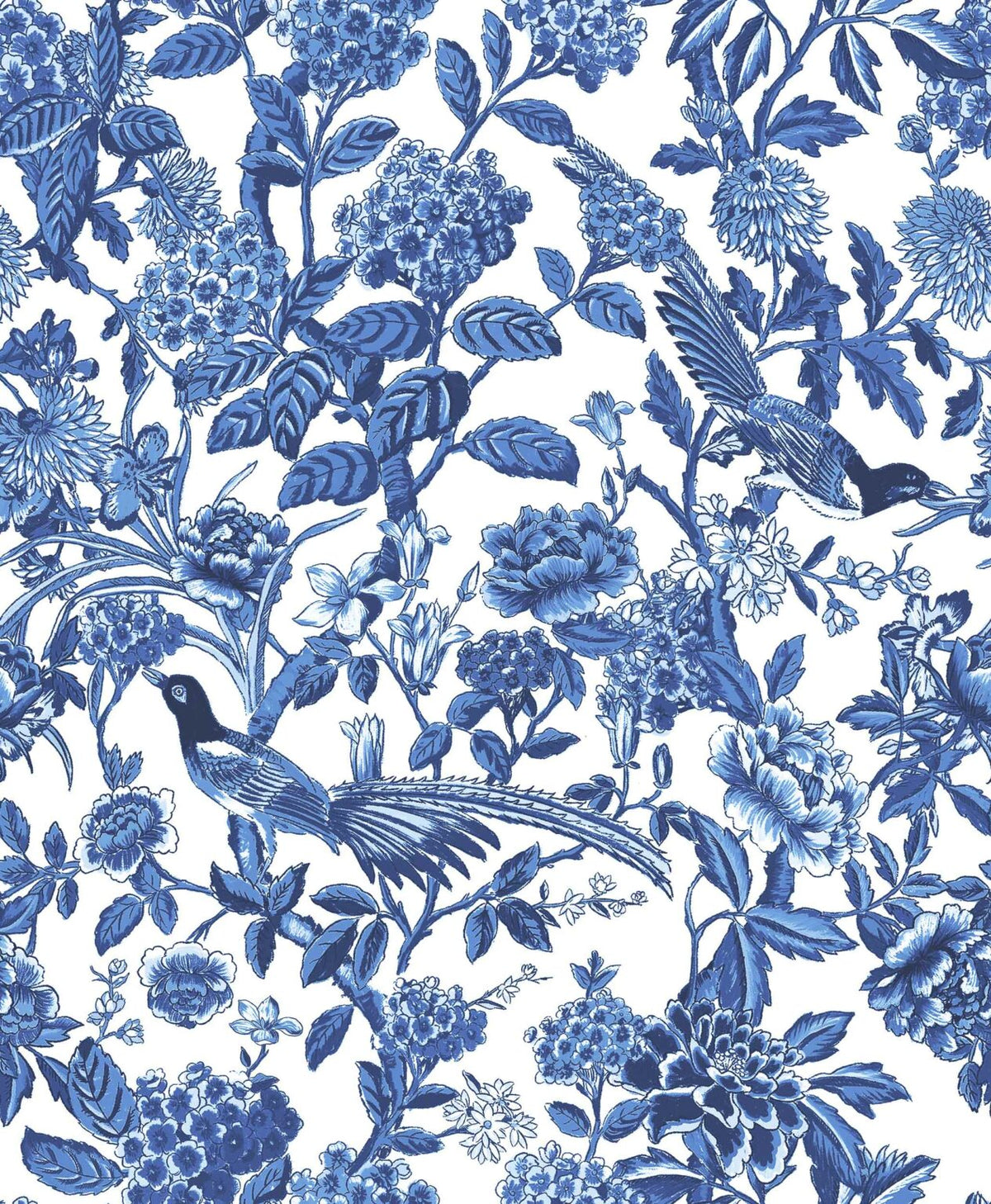 Mercedes wallpaper by Coordonné in Índigo, flat pattern view