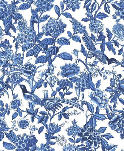 Mercedes wallpaper by Coordonné in Índigo, flat pattern view