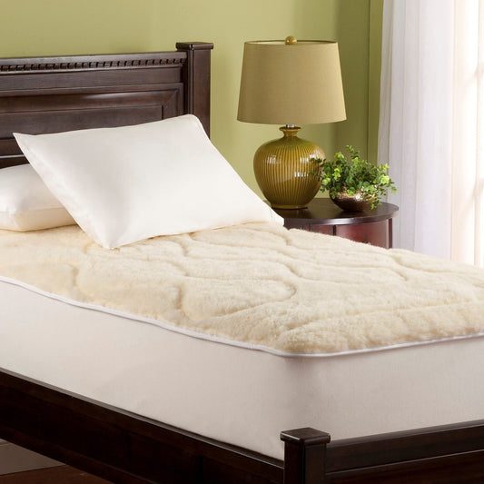Merino Wool Reversible Mattress Pad by Downright, detail view