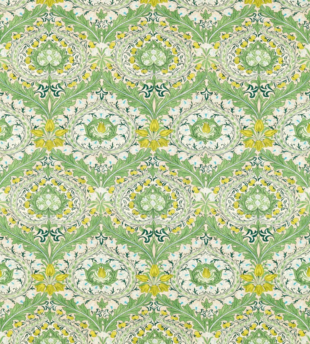 Merton Fabric by Morris & Co Leaf Green/Sky