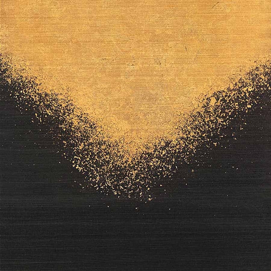 Metallic Ombre Wallpaper by Phillip Jeffries in Gold on Glazed Abaca (PJ 3158)