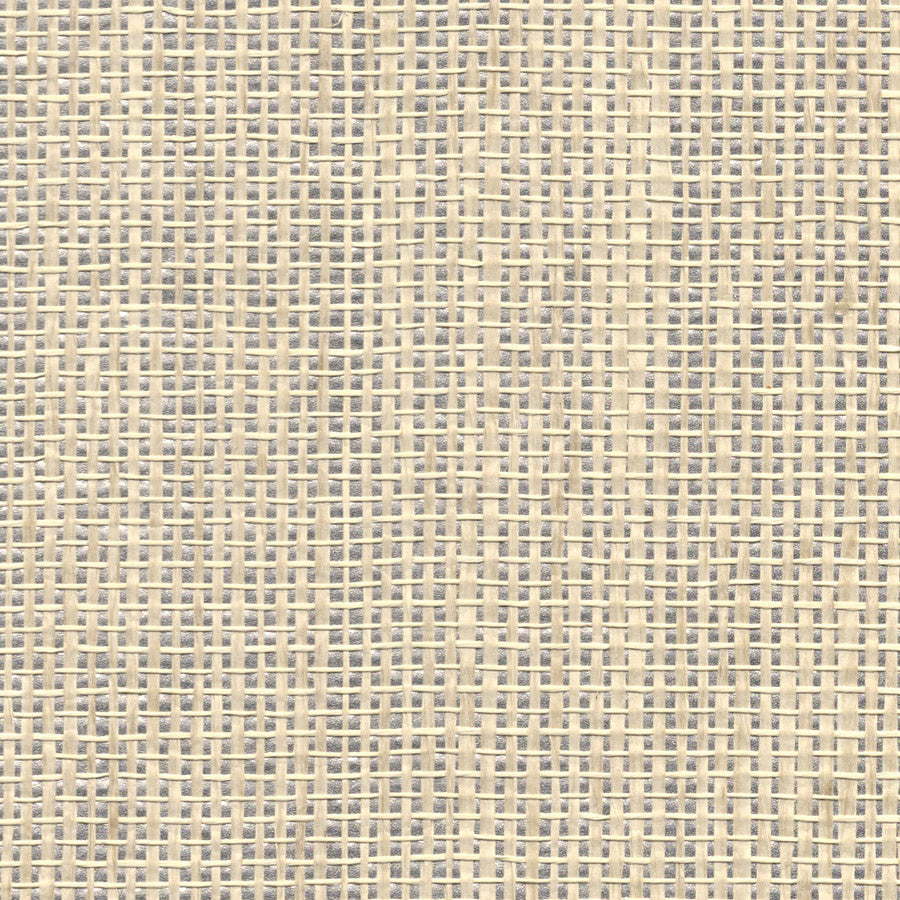 Metallic Paper Weaves Wallpaper by Phillip Jeffries in Silver (PJ 3535)