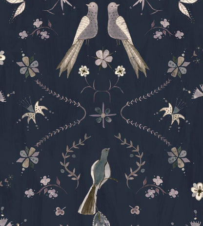 Metaphoric Birds Wallpaper by Coordonne Blue