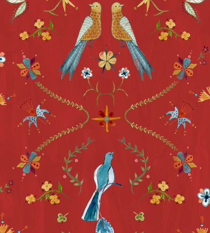 Metaphoric Birds Wallpaper by Coordonne Red