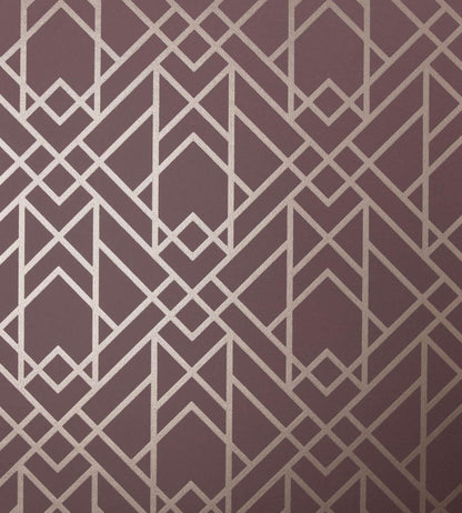 Metro Wallpaper by 1838 Wallcoverings Cassis