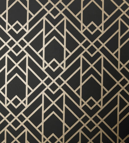 Metro Wallpaper by 1838 Wallcoverings Jet