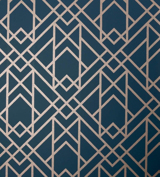Metro Wallpaper by 1838 Wallcoverings Midnight