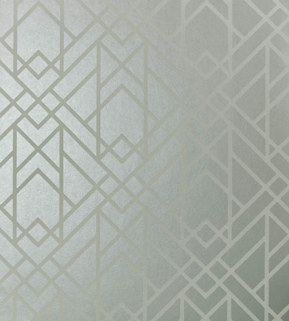 Metro Wallpaper by 1838 Wallcoverings Soft Grey