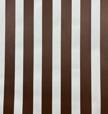 Miami Stripe Brown / Light Blue wallpaper by China Seas