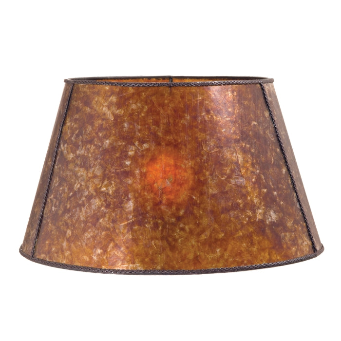 Mica Empire Floor Lampshade TRH1017 in Antique Amber mica, 13" x 19" x 11" empire floor lamp shade