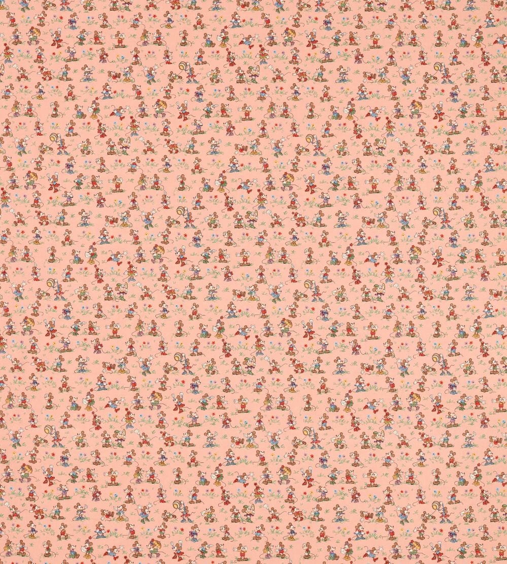 Mickey & Minnie Fabric by Sanderson Blancmange