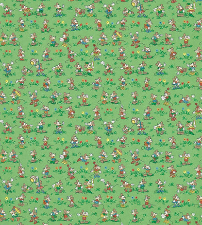 Mickey & Minnie Wallpaper by Sanderson Gumball Green