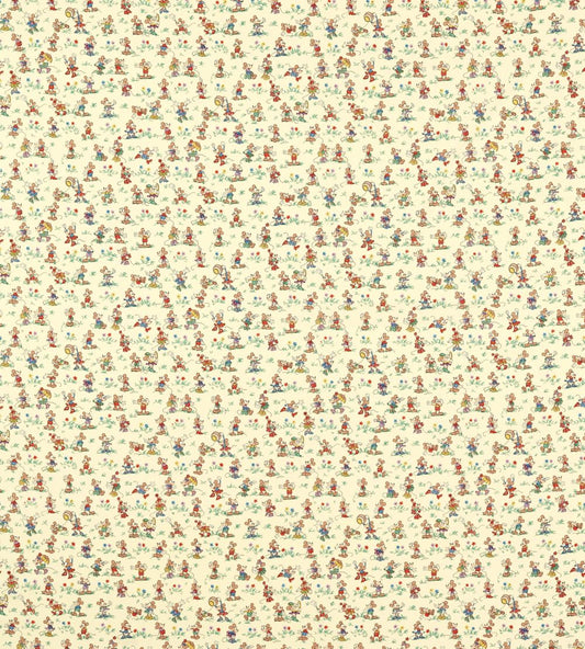 Mickey & Minnie Fabric by Sanderson Rhubarb & Custard