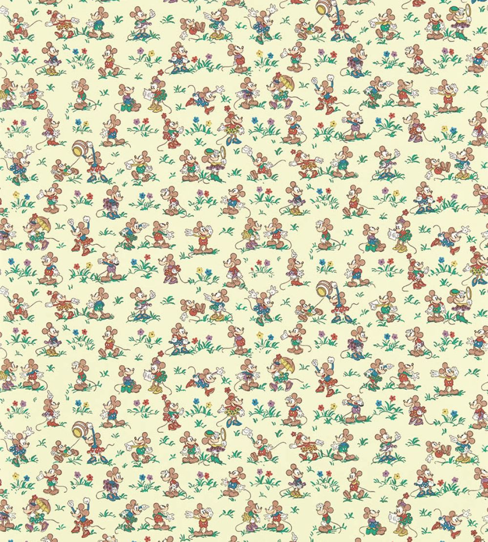 Mickey & Minnie Wallpaper by Sanderson Rhubarb & Custard