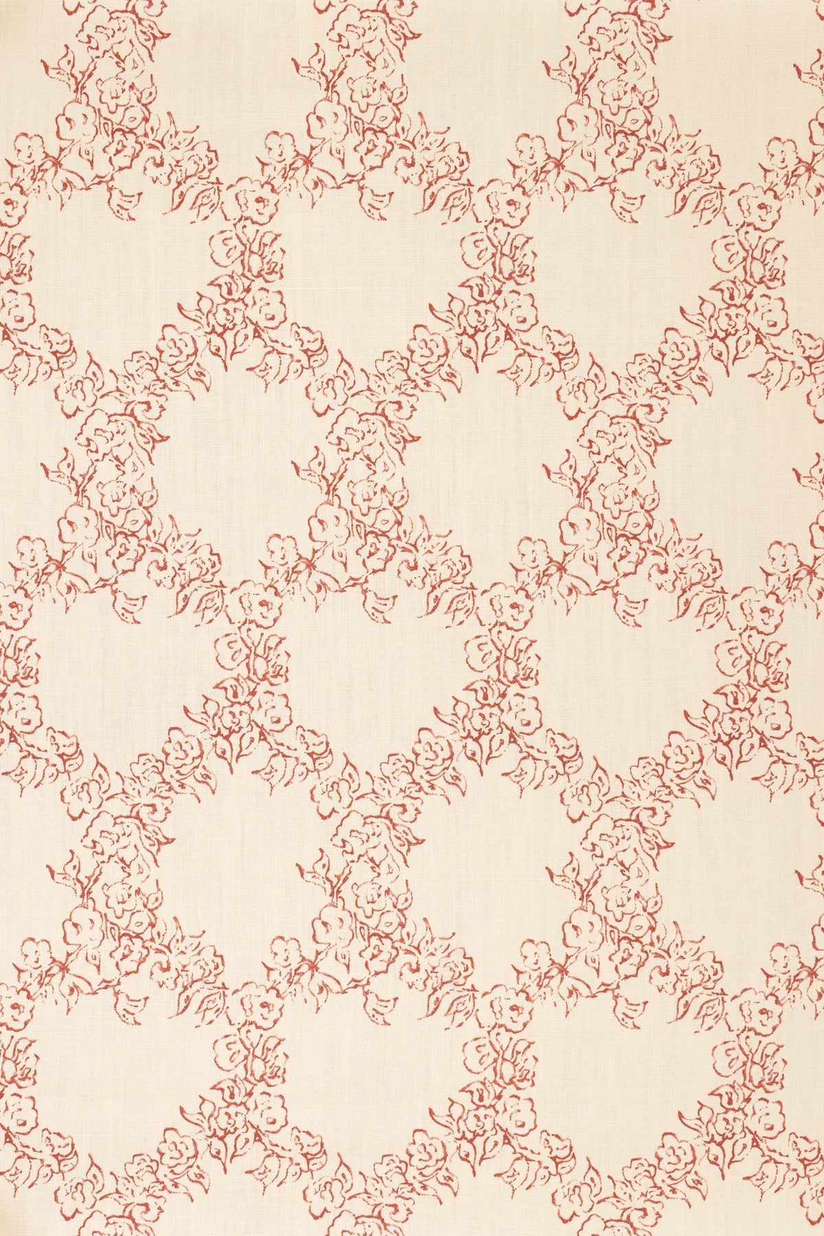 Midday Lace Fabric by Jean Monro in Pomegranate Red