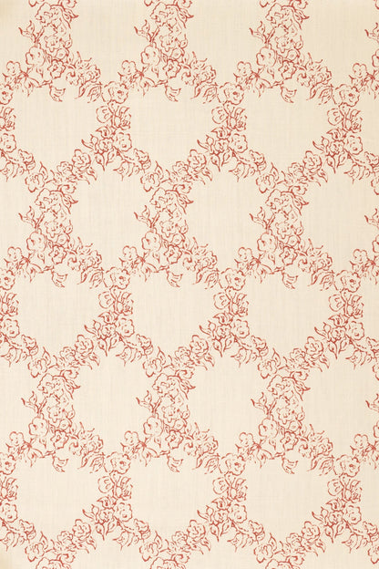 Midday Lace Fabric by Jean Monro in Pomegranate Red