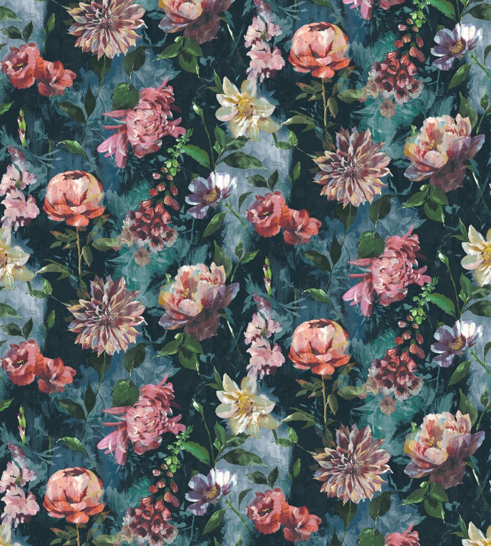 Midi Botanic Fabric by Arley House Aqua
