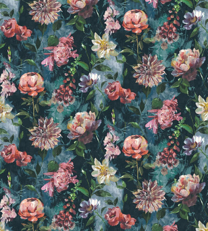Midi Botanic Fabric by Arley House Aqua
