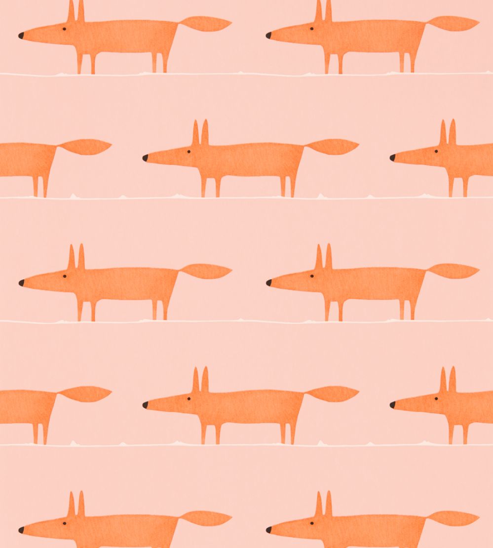Midi Fox Wallpaper by Scion Milkshake / Rose