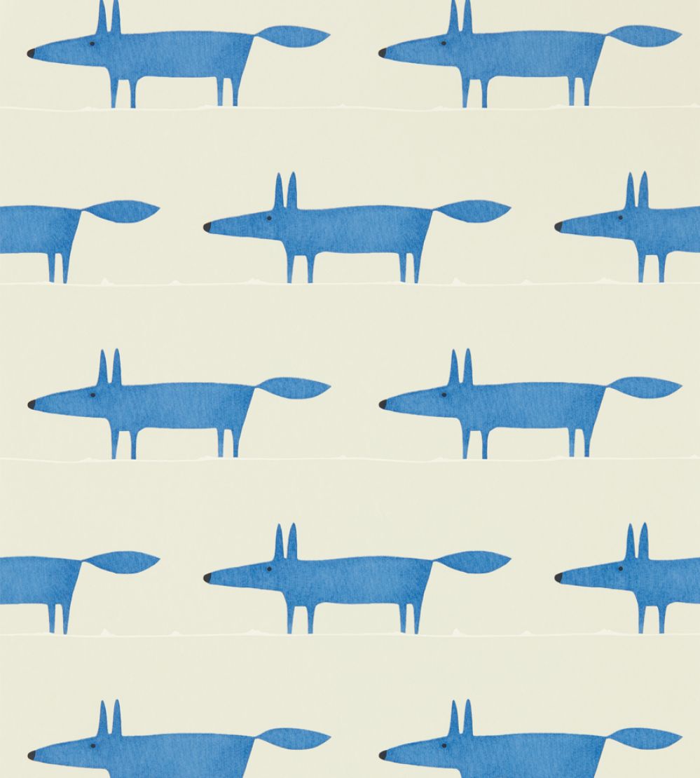 Midi Fox Wallpaper by Scion Pebble / Denim