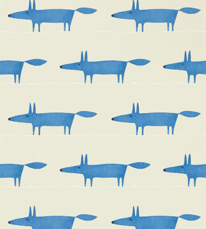 Midi Fox Wallpaper by Scion Pebble / Denim