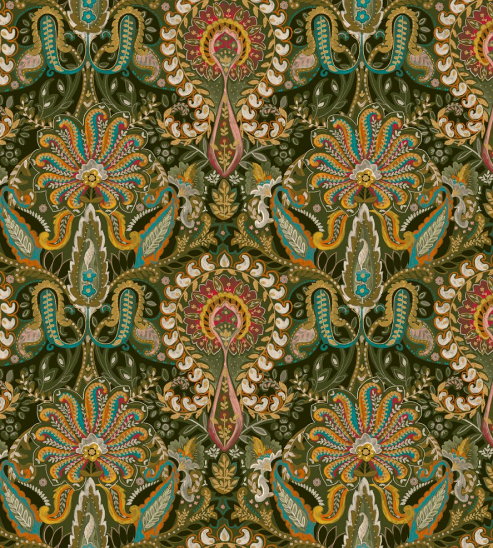 Midi Kashmir Fabric by Arley House Coriander