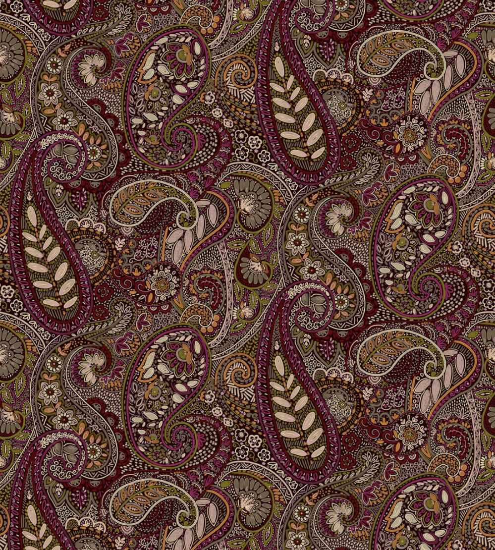 Midi Pashmina Fabric by Arley House Pomegranate