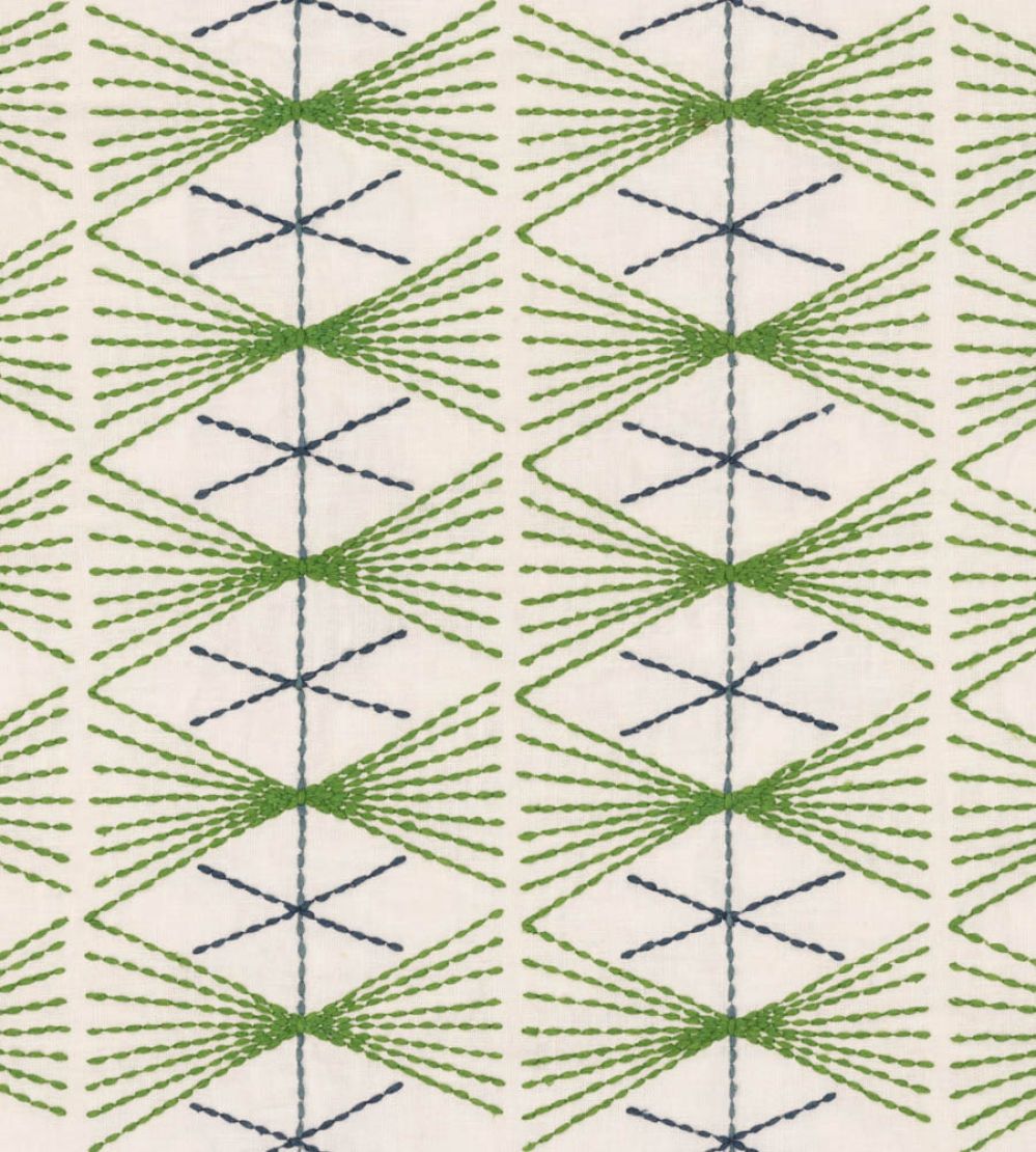 Mikado Fabric by Christopher Farr Cloth Green