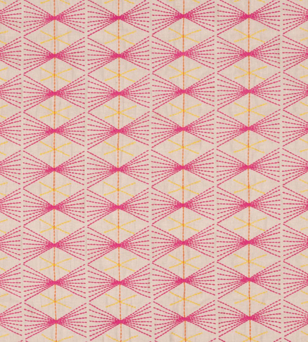 Mikado Fabric by Christopher Farr Cloth Hot Pink