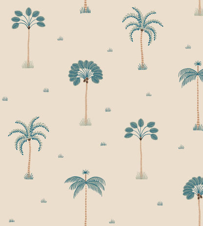 Milo Wallpaper by Sandberg Misty Blue