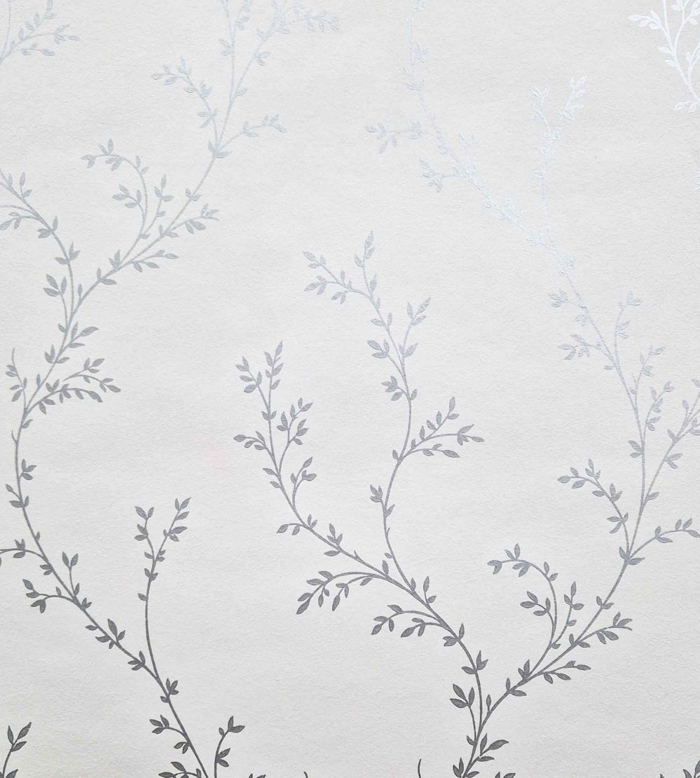 Milton Wallpaper by 1838 Wallcoverings Silver