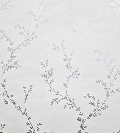 Milton Wallpaper by 1838 Wallcoverings Silver