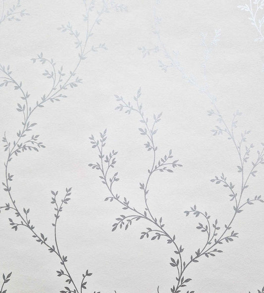 Milton Wallpaper by 1838 Wallcoverings Silver