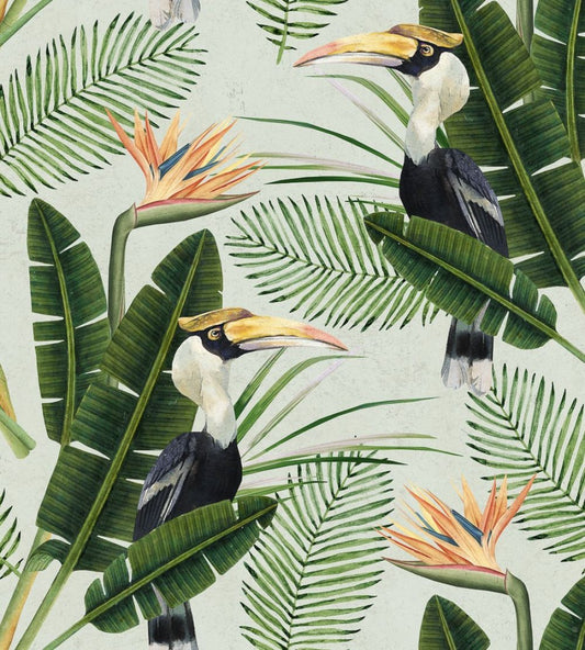 Birds of Paradise Wallpaper by MINDTHEGAP Green