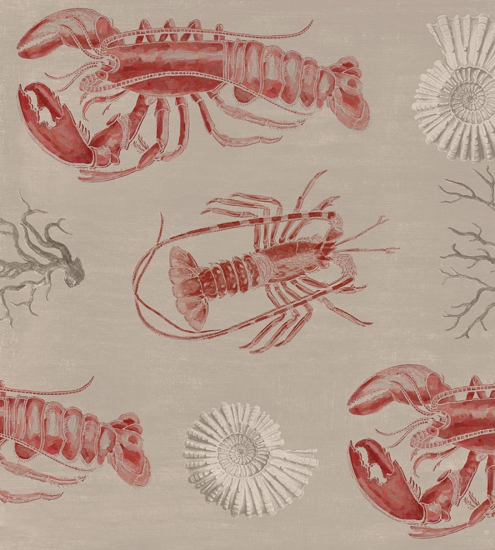 Lobster Wallpaper by MINDTHEGAP Taupe