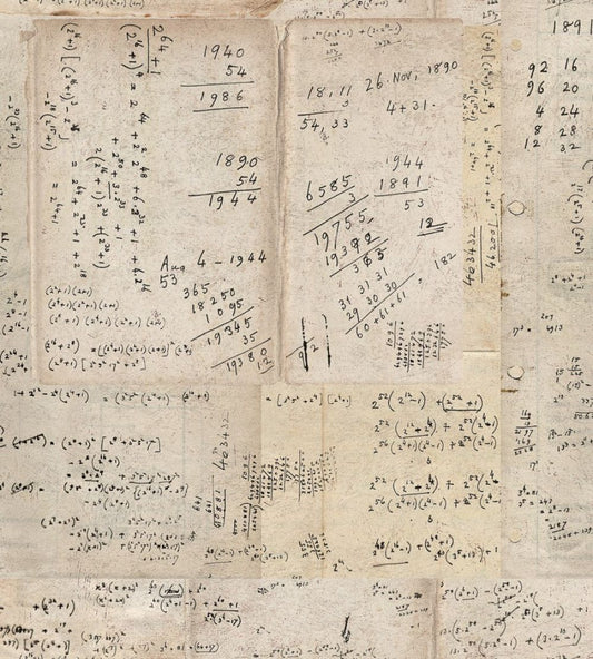 Math Wallpaper by MINDTHEGAP Taupe
