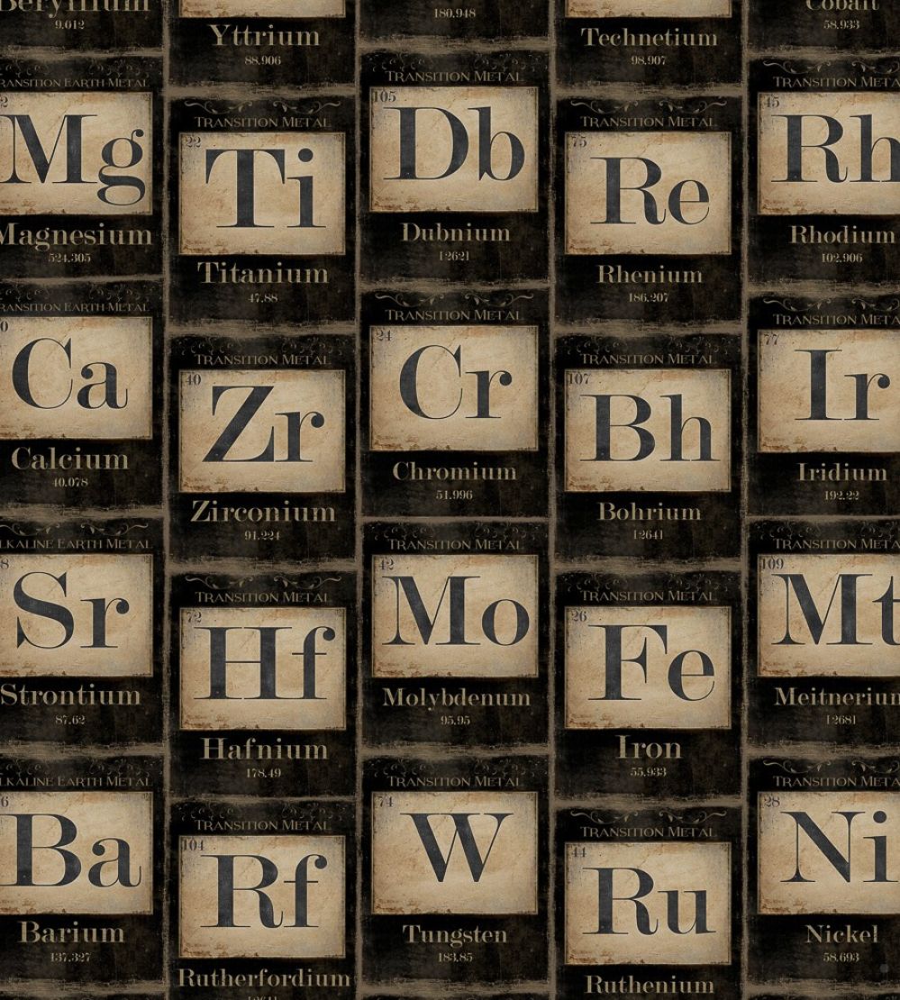 Periodic Table of Elements Wallpaper by MINDTHEGAP Black