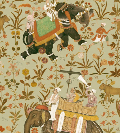 Hindustan Wallpaper by MINDTHEGAP Brown,Green