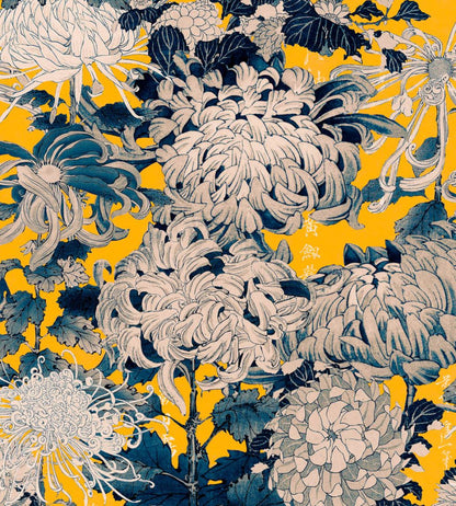 Chrysanthemums Wallpaper by MINDTHEGAP Yellow